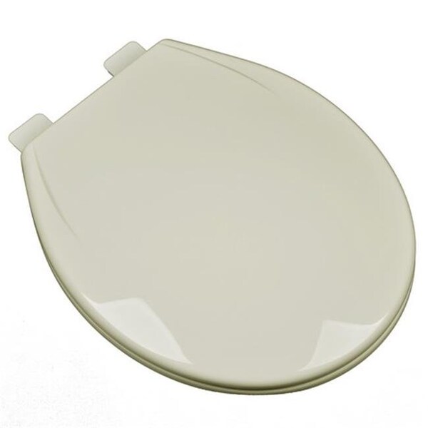 Plumbing Technologies Plumbing Technologies 2F1R6-01 Slow Close Plastic Round Front Contemporary Design Toilet Seat; Bone 2F1R6-01 - main